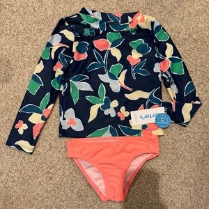 Carter's Blue and Green Rashguard Swim Set Vibrant Design